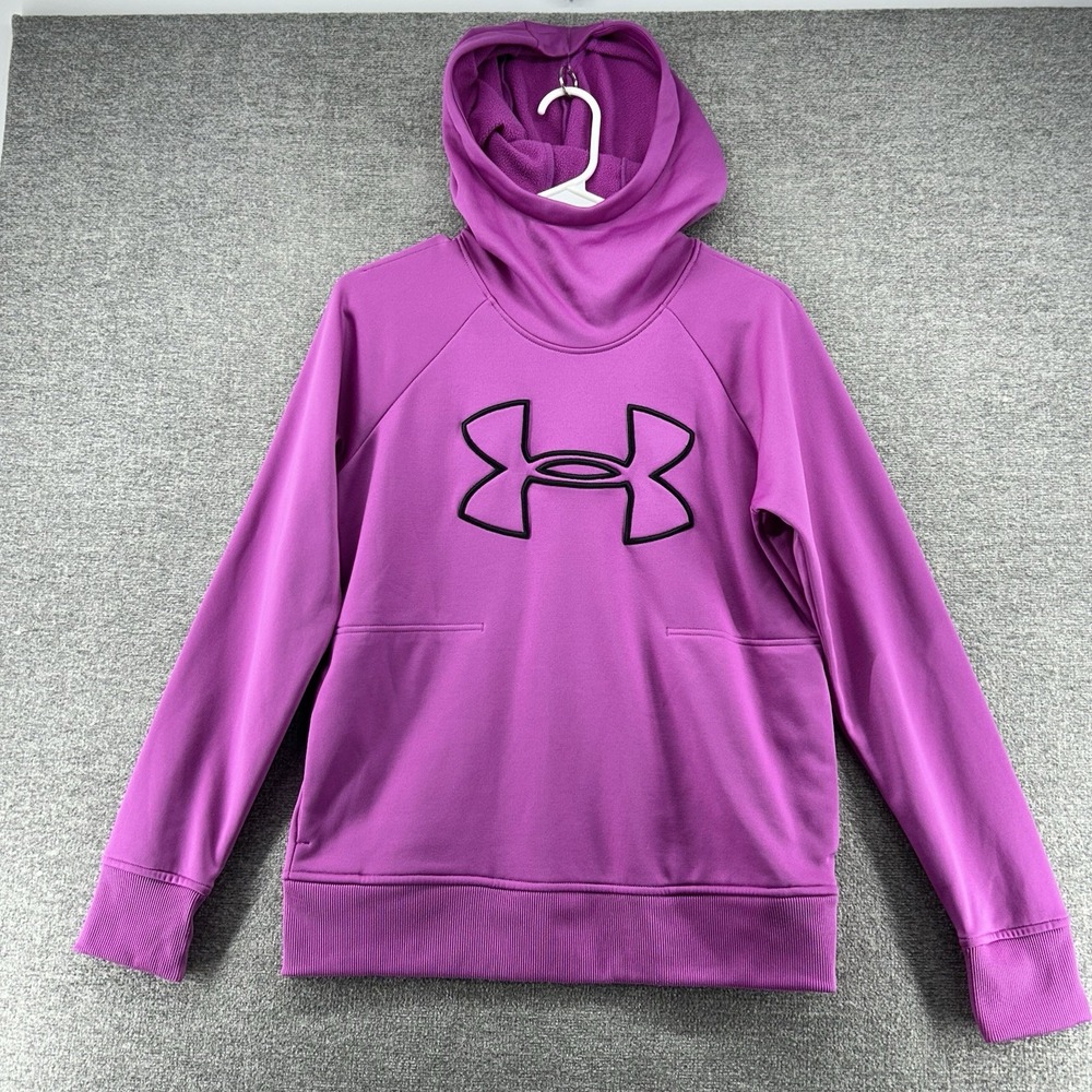 Under Armour‎ Hoodie Sweater Women Size Small Pink Coldgear Activewear Winter